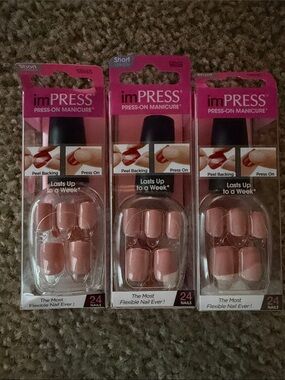 imPRESS Press-On Manicure Soft Nude Pink Trio